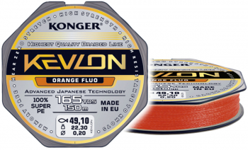 Fir Textil MMT Konger Kevlon X4 0.20mm 22.3kg 150m Orange Fluo 