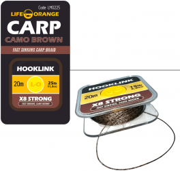 Hooklink x8 MMT Orange Camo Brown 20lb 20m
