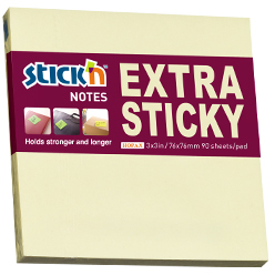 Notes Autoadeziv Extra-sticky 76 X 76mm 90 File Stickn - Galben Pastel 