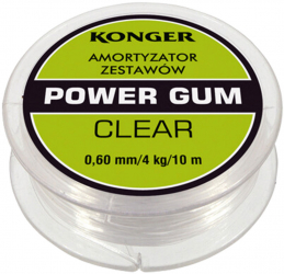 Powergum Method Feeder MMT Konger 0.6mm 4kg 10m Shock Absorber Clear 