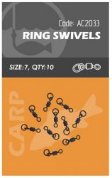 Vartej MMT Orange cu Inel No.7 Ring Swivels 10buc 