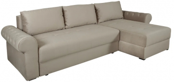 Coltar Extensibil Dreapta Trendy 5 Locuri Lada Depozitare Crem 275 Cm 