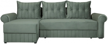 Coltar Extensibil Stanga Chic 5 Locuri Lada Depozitare Verde 273 Cm 