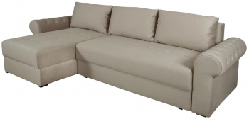 Coltar Extensibil Stanga Trendy 5 Locuri Lada Depozitare Crem 275 Cm 