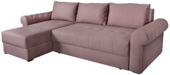 Coltar Extensibil Stanga Trendy 5 Locuri Lada Depozitare Roz 275 Cm 