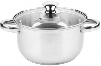 Cratita Rosberg R51210O24 5L 24 cm Capac sticla cu orificiu de aburi Inox 