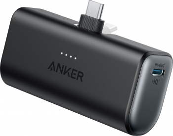 Acumulator extern Anker Nano conector USB-C incorporat si pliabil 5000mAh 22.5W Negru