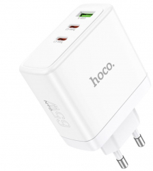 Incarcator de Retea GaN Fast Charging USB 2x Type-C 65W I34 Alba 