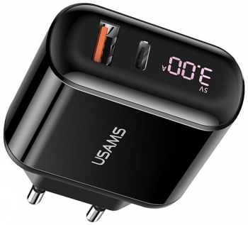 Incarcator de Retea USB QC3.0 Type-C 18W -  Negru 