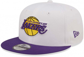 Sapca New Era 9fifty la lakers white crown team 