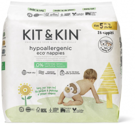 Scutece Hipoalergenice Eco Kit&Kin Marimea 5 11 kg+ 28 buc 