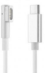 Cablu de Date cu conector USB Type-C la conector MagSafe 1 1.8m pentru MacBook Air / Pro A1369 A1370 A1278 A1286 A1297 Alb 