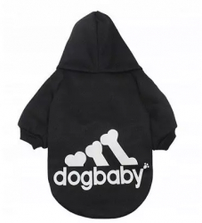 Hainuta cu gluga pentru catei Dogbaby Gonga® Negru S 