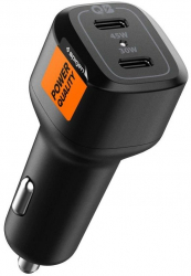 Incarcator pentru Masina 2x Type-C Fast Charging 2.0 PD75W I208 Negru 