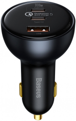 Incarcator pentru Masina 2xType-C USB + Cablu Type-C I264 Negru 