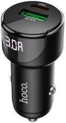 Incarcator Auto USB-A Type-C QC 3.0 PD20W 3A G299 Hoco Light Road Z42 G299 Black 