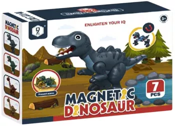 Joc constructii magnetic dinozaur 7 piese 
