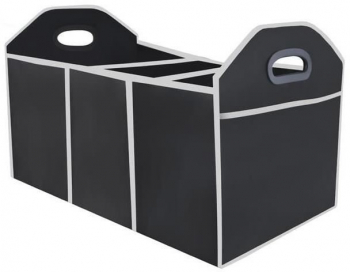 Organizator multifunctional pentru portbagaj 3 compartimente poliester negru 55x33x32 cm 