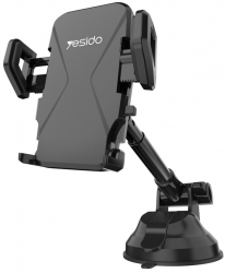 Suport telefon cu prindere in Parbriz si Bord Extendable Arm F271 Black