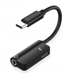 Adaptor Audio Usb TypeC la Jack MRG MDU05 USBC la Jack 3.5mm Negru