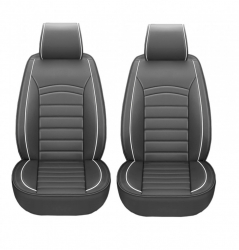 Set 2 huse scaune auto pentru fata piele ecologica gri 