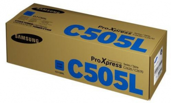 Toner Original Samsung Cyan C505L pentru SL-C2620DW C2670FW 3.5K timbru verde 1.2 lei SU035A 