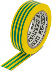 Banda izolatoare- 19 mm x 10 m - Galben Verde 