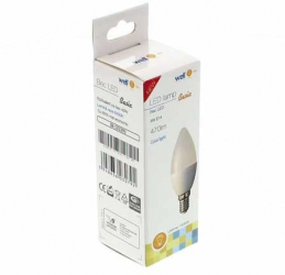 Bec cu led lumanare E14 6W 230V lumina calda Basic Well 