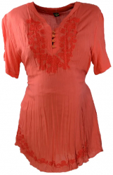 Bluza cu maneca scurta pentru gravide New Star NWS16P Portocaliu 