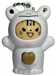 Breloc figurina cu schimbare a fetei Cartoon Face 4 cm alb Vivo 