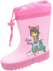 Cizme din cauciuc pentru fete BiKi A-B00865-C-27 Roz 