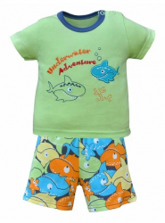 Compleu 2 piese de vara pentru baieti Koala Nemo 03-680V 80 cm Verde 