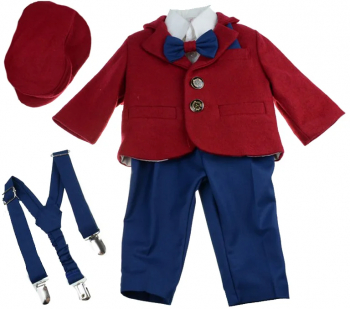 Costum elegant 6 piese pentru baieti Mini Junior CEB-52-80-cm Multicolor 