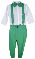 Costum elegant din 4 piese pentru baieti Colibri 070623-V-80 Verde 