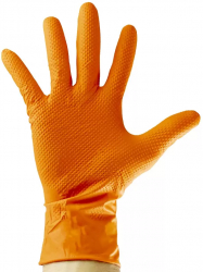 Manusi din nitril orange 100 bucati marime M 