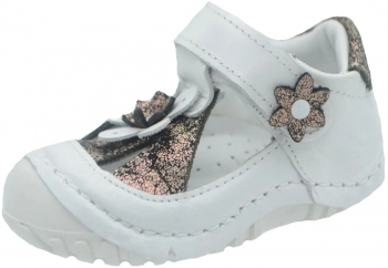 Pantofi ortopedici din piele pentru fete Small Foot SMFT14F-20 Alb 