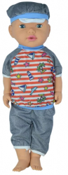 Papusa baietel 60 cm pentru fete 3+ ani Mini Junior 056228-3I Multicolor 