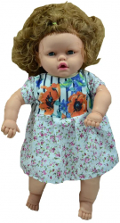 Papusa fetita 60 cm pentru copii 3+ ani Mini Junior PFN3-C Multicolor 