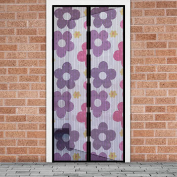 Perdea anti-tantari pt. usi cu inchidere magnetica 100 x 210 cm zFlori colorate 