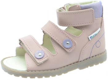 Sandale profilactice din piele naturala pentru fete Mrugala 1299R-30 Roz 