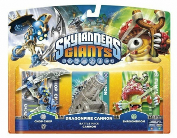 Set trei Figurine Skylanders Giants Battle Pack Chop Chop Dragonfire Cannon Shroomboom