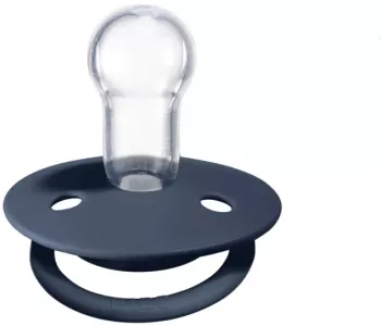 Suzeta anatomica din silicon Bibs De Lux Steel Blue 215355 Albastru
