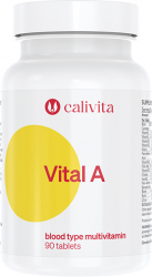 Vital A CaliVita 90 tablete supliment alimentar cu multivitamine pentru grupa sanguina A. 