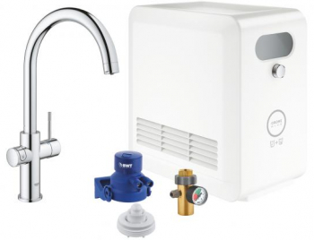 Baterie bucatarie cu functie de filtrare apa GROHE Blue Professional Pipa tip C Kit supersteel 31323DC2 