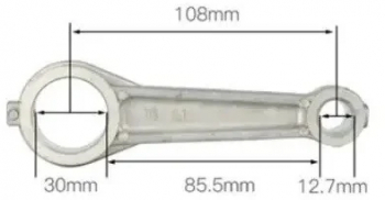Biela cap compresor de aer aluminiu - 12.7x30x108mm CH138 