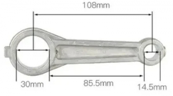 Biela cap compresor de aer aluminiu - 14.5x30x108mm CH139