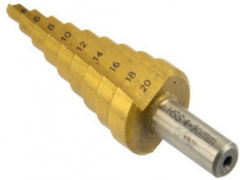 Burghiu in trepte Geko G38505 4-20 mm HSS acoperit cu titan 