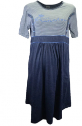 Camasa de noapte pentru alaptat Nicoletta 7364-L Bleumarin 