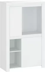 Comoda mdf alb lucios Lindy 98x41.5x156.5 cm 