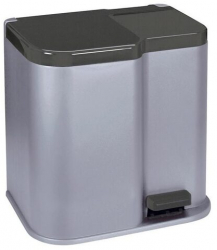 Cos dublu pentru sortare ecologica Strend Pro Premium capacitate 15/6 l dimensiune 400x398x300 mm cu pedala 